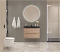 Тумба с раковиной подвесная BelBagno MARINO 80 Rovere Bianco, раковина чёрная BB800/450-LV-ART-PR-NERO 202829