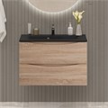 Тумба с раковиной подвесная BelBagno MARINO 80 Rovere Bianco, раковина чёрная BB800/450-LV-ART-PR-NERO 202829