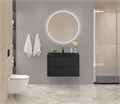 Тумба с раковиной подвесная BelBagno MARINO 80 Rovere Cioccolato Amaro, раковина чёрная BB800/450-LV-ART-PR-NERO 202825
