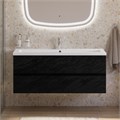 Тумба с раковиной подвесная CEZARES MOLVENO 46 120 Nero, раковина белая  CZR-8070-120 190905
