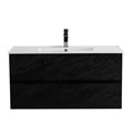 Тумба с раковиной подвесная CEZARES MOLVENO 46 100 Nero, раковина белая CZR-8002-100 190899