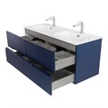 Тумба с раковиной подвесная с четырьмя ящиками CEZARES DUET-N 120 Sapfiro, раковина белая с двумя чашами CZR-8095-120-2 190881