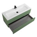 Тумба с раковиной подвесная CEZARES DUET-N 120 Фисташковый Софт, раковина белая CZR-8073-120 190861