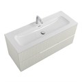 Тумба с раковиной подвесная CEZARES DUET-N 120 Альпака Брашированная, раковина белая CZR-8073-120 190860