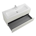 Тумба с раковиной подвесная CEZARES DUET-N 120 Альпака Брашированная, раковина белая CZR-8073-120 190860