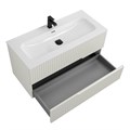 Тумба с раковиной подвесная CEZARES DUET-N 100 Альпака Брашированная, раковина белая CZR-8073-100 190847