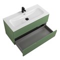 Тумба с раковиной подвесная CEZARES DUET-N 100 Фисташковый Софт, раковина белая CZR-8073-100 190845