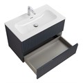 Тумба с раковиной подвесная CEZARES DUET-N 80 Grafito, раковина белая CZR-8073-80 190829