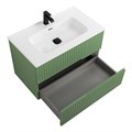 Тумба с раковиной подвесная CEZARES DUET-N 80 Фисташковый Софт, раковина белая CZR-8095-80 190825