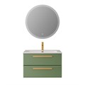 Тумба с раковиной подвесная CEZARES ECO-CER-N 80 Фисташковый Софт, раковина белая CZR-8073-80 190750