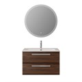 Тумба с раковиной подвесная CEZARES ECO-CER-N 80 Орех шоколад Софт, раковина белая CZR-8073-80 190749