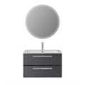 Тумба с раковиной подвесная CEZARES ECO-CER-N 80 Grafito, раковина белая CZR-8073-80 190746