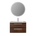 Тумба с раковиной подвесная CEZARES ECO-CER-N 80 Орех шоколад Софт, раковина белая CZR-8095-80 190740