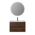 Тумба с раковиной подвесная CEZARES ECO-CER-N 80 Орех шоколад Софт, раковина белая CZR-8095-80 190740