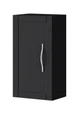 Шкафчик подвесной с одной распашной дверцей, реверсивный CEZARES TIFFANY 54958 Nero grafite 190388