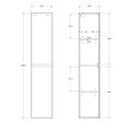 Шкаф подвесной BelBagno ALBANO-1600-2A-SC-BL-P Bianco Lucido ALBANO-1600-2A-SC-BL-P