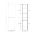 Шкаф подвесной BelBagno DUE-1500-2A-SC-RN-P Rovere Nature 0620125161