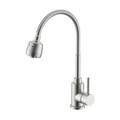 Смеситель Splenka для кухни 2-х режимный гибкий поворотный излив, сатин (S201.47.05) S201.47.05