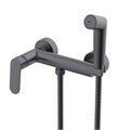 Смеситель Splenka с гигиеническим душем настенный графит (S41.51.09) S41.51.09