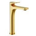 Смеситель Splenka для раковины высокий монолитный, сатин золотой (S54.15.03) S54.15.03