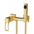 Смеситель Splenka с гигиеническим душем настенный сатин золотой (S55.51.03) S55.51.03