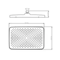 Тропический душ Raglo R451.52  340*220мм пластик/силикон, хром R451.52