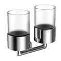 Стакан для зубных щеток с держателем Raglo двойной, хром (R320.08) R320.08