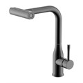 Смеситель Splenka для кухни мультирежимный поворотный выдвижной излив, графит (S206.49.09) S206.49.09