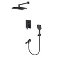 Душевая система Splenka для ванны и душа встраиваемая на 3 режима поворотный излив 18 см, черный (S31.27.06) S31.27.06