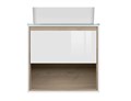 Тумба под раковину подвесная Cersanit LOUNA 60 со столешницей белый (SP-SZ-LOU60-BL/Wh) SP-SZ-LOU60-BL/Wh