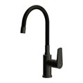 Смеситель для кухни Cersanit MODUO однорычажный с гибким изливом черный (68230) 68230