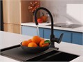 Смеситель для кухни Cersanit MODUO однорычажный с гибким изливом черный (68230) 68230