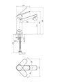 Смеситель для раковины средний Cersanit FLAVIS однорычажный (63037) 63037