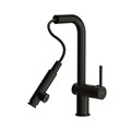 Смеситель для кухни Cersanit FLAVIS однорычажный с выдвижным изливом два режима черный (68237) 68237