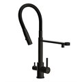 Смеситель для кухни Cersanit ZEN однорычажный с фильтром с гибким изливом черный (68250) 68250