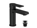 Смеситель для раковины Cersanit BRASKO BLACK однорычажный черный клик клак (63107) 63107