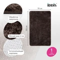 Коврик для ванной комнаты, 70x120, микрофибра, темно-коричневый, IDDIS, BSQL08Mi12IT BSQL08Mi12IT