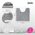 Коврик для ванной комнаты с вырезом, 50х50, микрофибра, серый, IDDIS, BTLT02Mi12 BTLT02Mi12