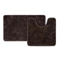 Набор ковриков для ванной комнаты, 50х80 + 50х50, микрофибра, темно--коричневый, IDDIS, BSET08Mi13 BSET08Mi13