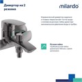 Смеситель для ванны, графит, Rora, Milardo, RORGM00M02 RORGM00M02