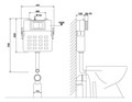 Смывной бачок скрытого монтажа ABBER AC0104 для приставного унитаза 4603757441254
