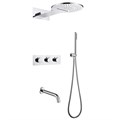 Душевая система ABBER Wasser Kreis AF8150 скрытого монтажа с изливом, термостат, хром AF8150