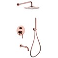 Душевая система ABBER Wasser Kreis AF8117RG скрытого монтажа с изливом, розовое золото AF8117RG