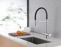Смеситель ABBER Wasser Kreis AF81141 для кухни с подключением фильтра и выдвижной лейкой, хром AF81141