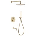 Душевая система ABBER Wasser Kreis AF8117G скрытого монтажа с изливом, золото матовое AF8117G