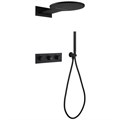 Душевая система ABBER Wasser Kreis AF8151B скрытого монтажа без излива, термостат, черная матовая AF8151B