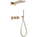 Душевая система ABBER Wasser Kreis AF8151G скрытого монтажа без излива, термостат, золото матовое AF8151G