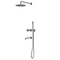 Душевая система ABBER Wasser Kreis 316 AF8150BGG скрытого монтажа с изливом, термостат, оружейная сталь брашированная AF8150BGG