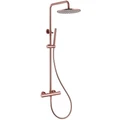 Душевая стойка ABBER Wasser Kreis AF8160RGL с термостатом без излива, розовое золото AF8160RGL