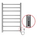 Полотенцесушитель электрический AZARIO PARMA 500/800 8 секций, диммер справа, хром (AZ10858) AZ10858
